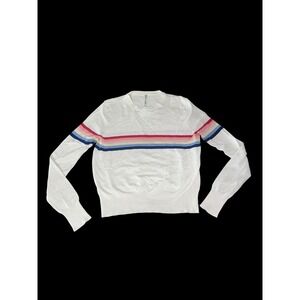 Madeleine Thompson x Spiritual Gangster rainbow‎ stripe sweater stone XS